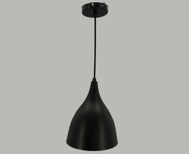 Goldstar LED Hanging Light 6 Inch Black Aluminium Cone (HL47) With E27 Holder 